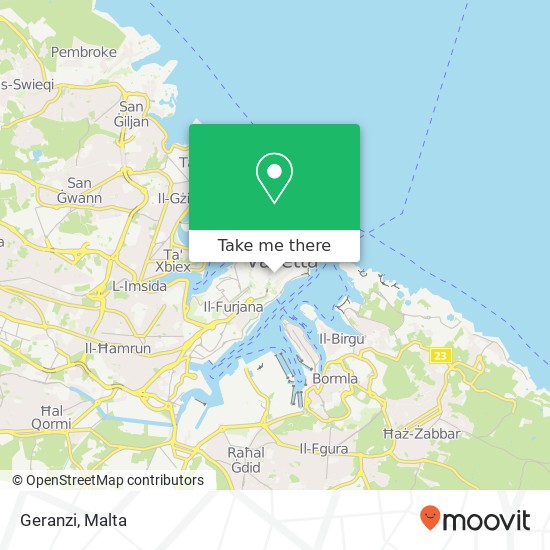 Geranzi, Triq San Ġwann Valletta VLT map