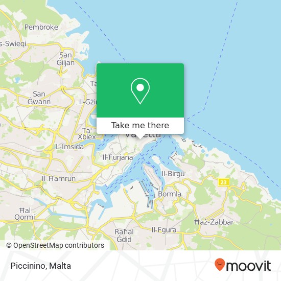 Piccinino, Triq il-Merkanti Valletta VLT map