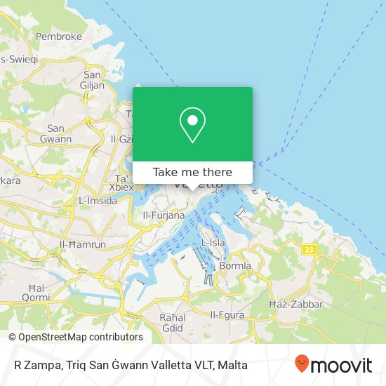 R Zampa, Triq San Ġwann Valletta VLT map