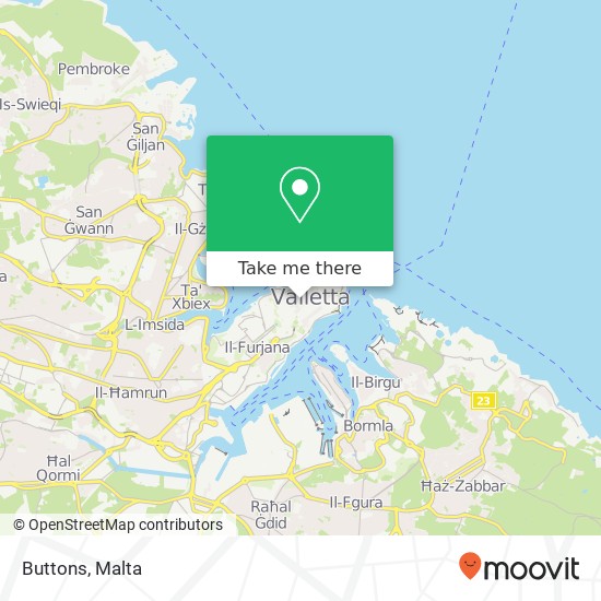 Buttons, Triq id-Dejqa Valletta VLT map