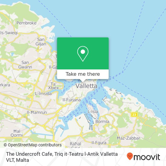 The Undercroft Cafe, Triq it-Teatru l-Antik Valletta VLT map