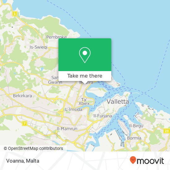 Voanna, Triq Ponsonby Gżira GZR map