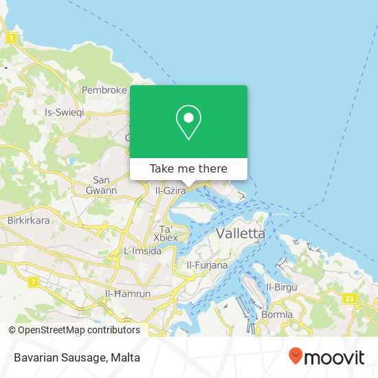 Bavarian Sausage, Triq ix-Xatt Sliema SLM map