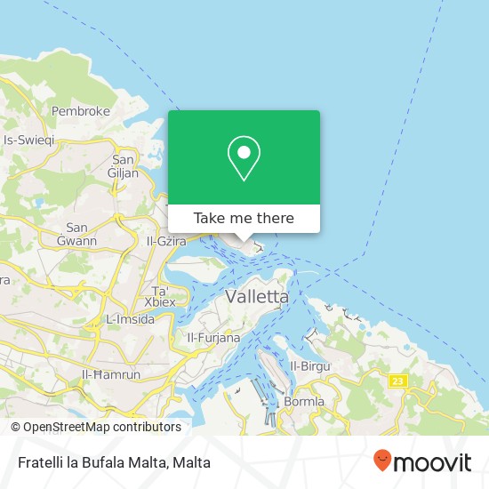 Fratelli la Bufala Malta, Quisisana Tunnel Sliema SLM map