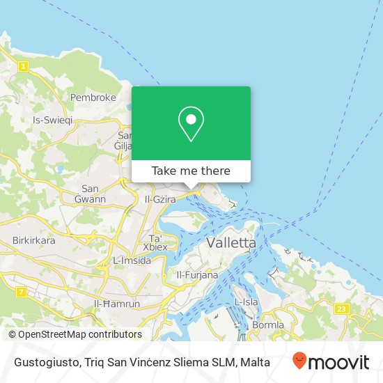 Gustogiusto, Triq San Vinċenz Sliema SLM map