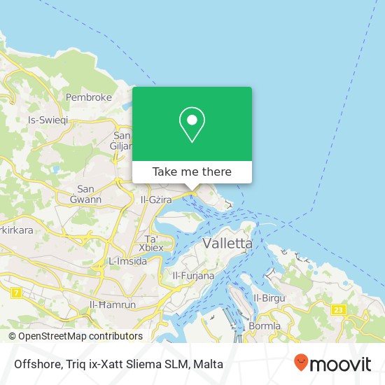 Offshore, Triq ix-Xatt Sliema SLM map