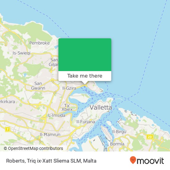 Roberts, Triq ix-Xatt Sliema SLM map