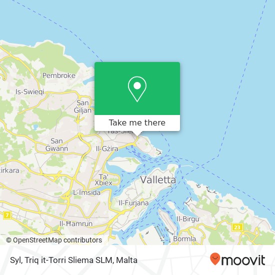 Syl, Triq it-Torri Sliema SLM map