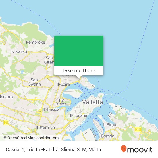 Casual 1, Triq tal-Katidral Sliema SLM map