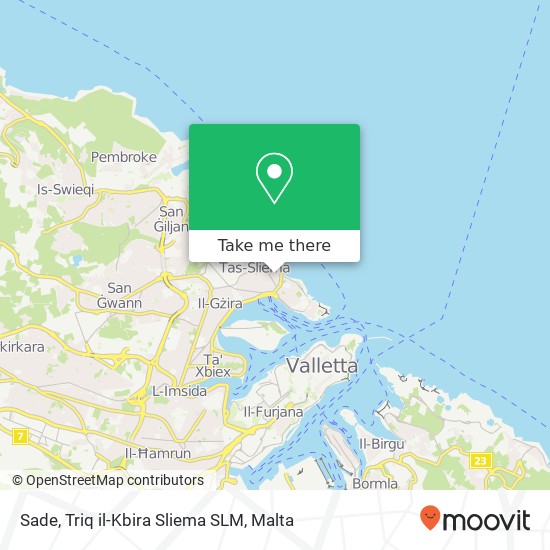 Sade, Triq il-Kbira Sliema SLM map