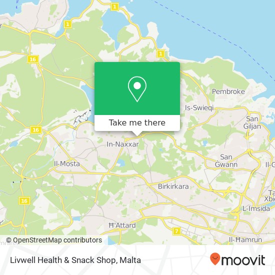 Livwell Health & Snack Shop, Triq San Ġorġ Naxxar NXR map