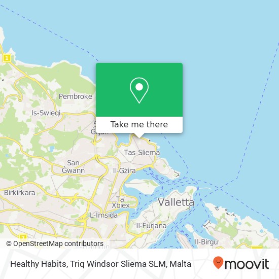 Healthy Habits, Triq Windsor Sliema SLM map