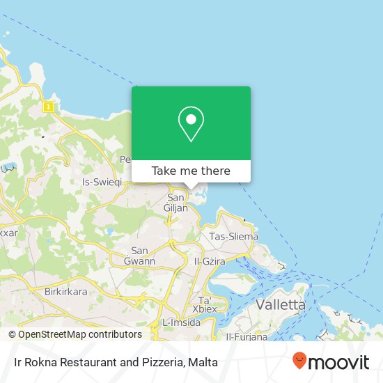 Ir Rokna Restaurant and Pizzeria, Triq il-Knisja San Ġiljan STJ map