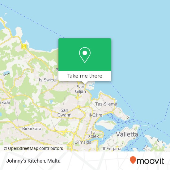 Johnny's Kitchen, Triq Ross San Ġiljan STJ map