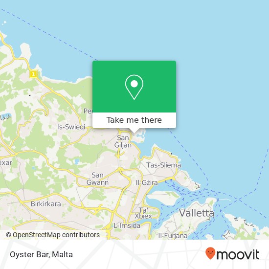 Oyster Bar, Vjal Portomaso San Ġiljan STJ map