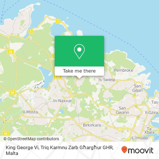 King George Vi, Triq Karmnu Zarb Għargħur GHR map