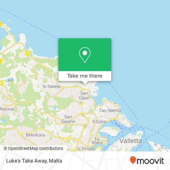 Luke's Take Away, Triq George Courte San Ġiljan STJ map