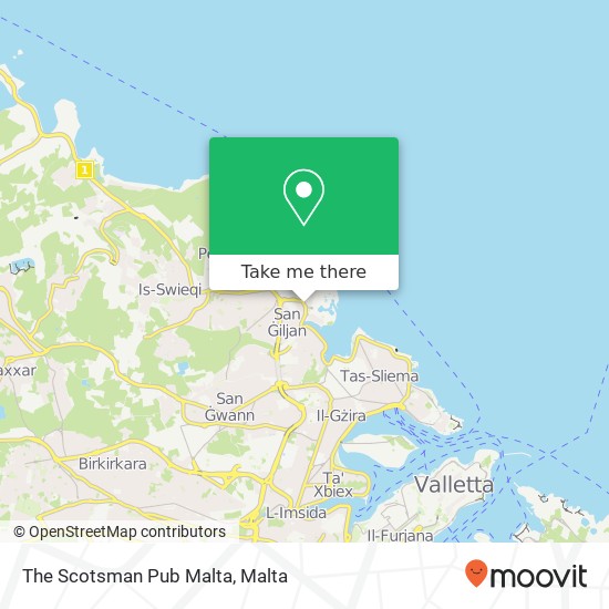 The Scotsman Pub Malta, Triq San Ġorġ San Ġiljan STJ map