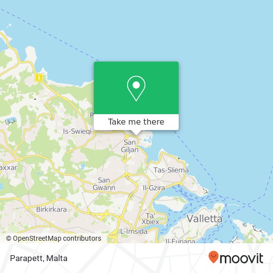 Parapett, Triq San Ġorġ San Ġiljan STJ map
