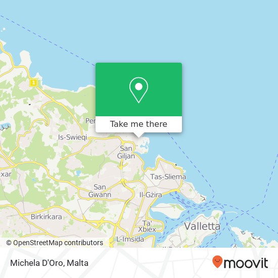 Michela D'Oro, Triq il-Knisja San Ġiljan STJ map