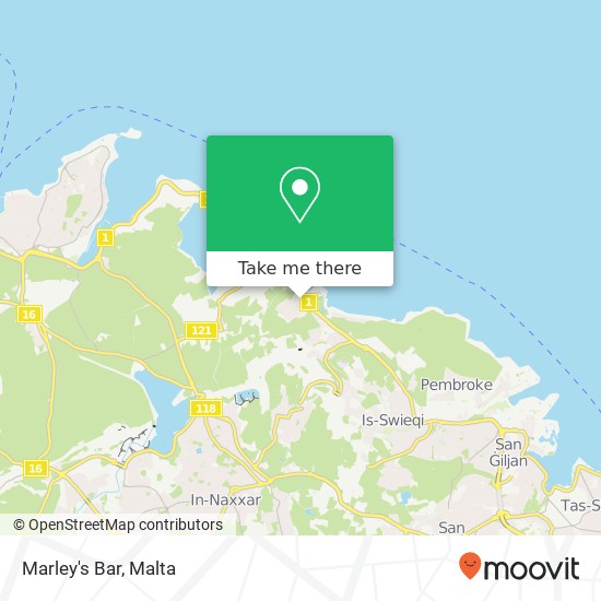 Marley's Bar, Xatt il-Palm Naxxar NXR map