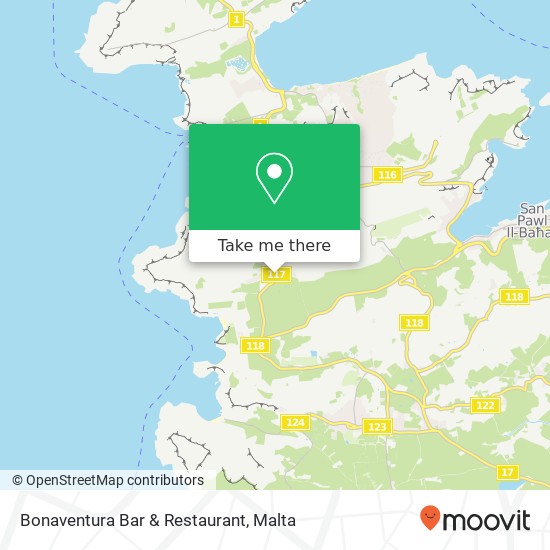 Bonaventura Bar & Restaurant, Triq il-Knisja l-Qadima Mellieħa MLH map