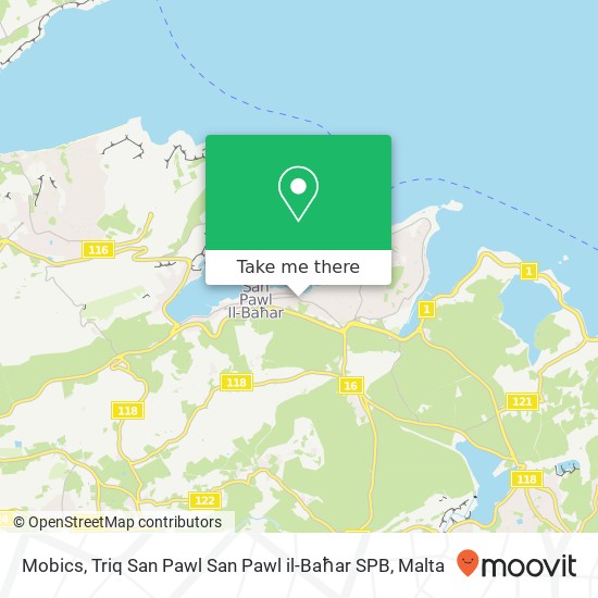 Mobics, Triq San Pawl San Pawl il-Baħar SPB map