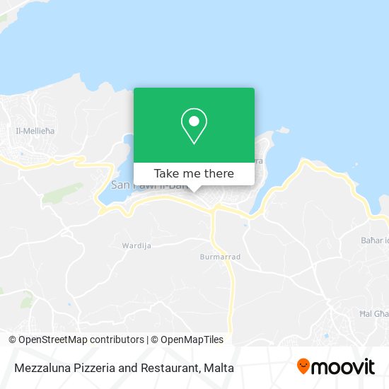 Mezzaluna Pizzeria and Restaurant map