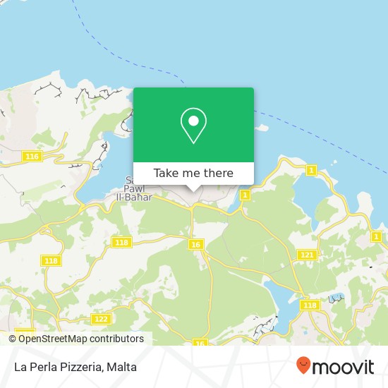 La Perla Pizzeria, Triq Ċensu Tanti San Pawl il-Baħar SPB map