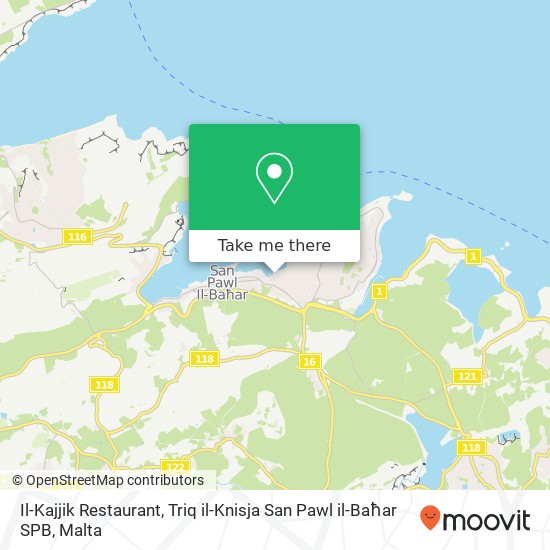 Il-Kajjik Restaurant, Triq il-Knisja San Pawl il-Baħar SPB map