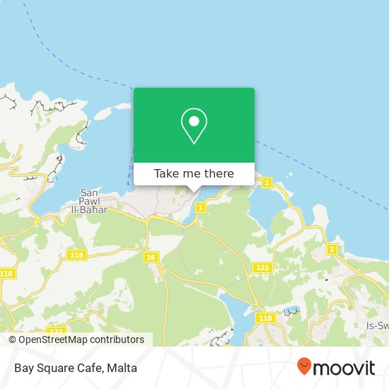 Bay Square Cafe, Qawra San Pawl il-Baħar SPB map