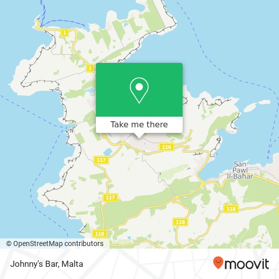 Johnny's Bar, Triq il-Kbira Mellieħa MLH map