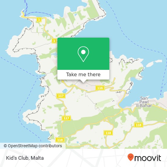 Kid's Club, Triq il-Kbira Mellieħa MLH map