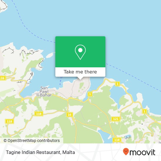 Tagine Indian Restaurant, Triq it-Turisti San Pawl il-Baħar SPB map