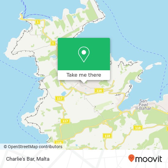 Charlie's Bar, Triq Snajjin Mellieħa MLH map