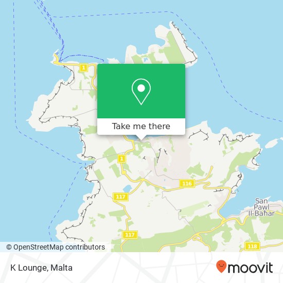 K Lounge, Triq il-Marfa Mellieħa MLH map