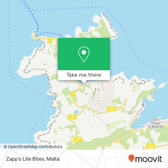 Zapp's Lite Bites, Triq il-Marfa Mellieħa MLH map