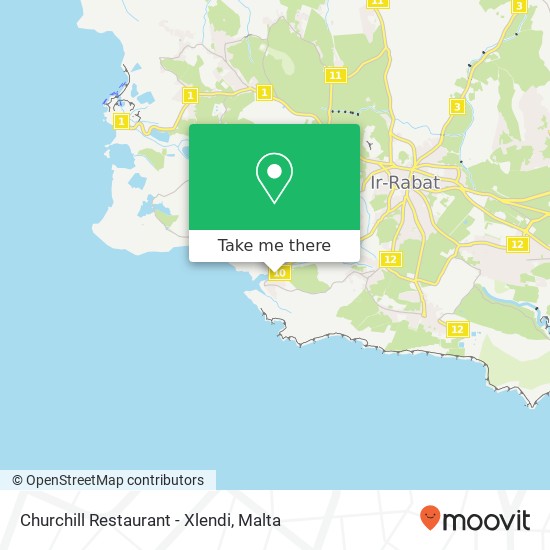 Churchill Restaurant - Xlendi, Xatt ix-Xlendi Xlendi Munxar XLN map