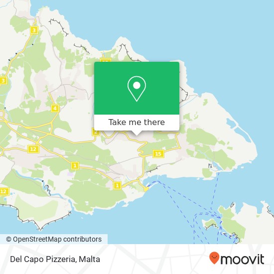 Del Capo Pizzeria, Nadur NDR map