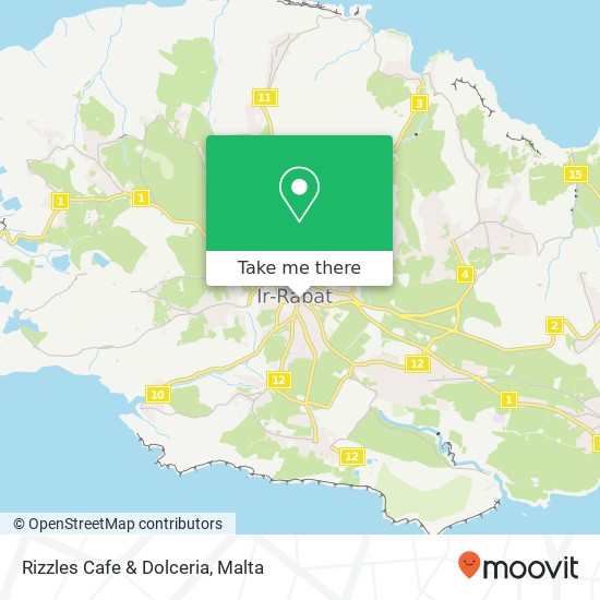 Rizzles Cafe & Dolceria, Triq Għajn Qatet Rabat VCT map