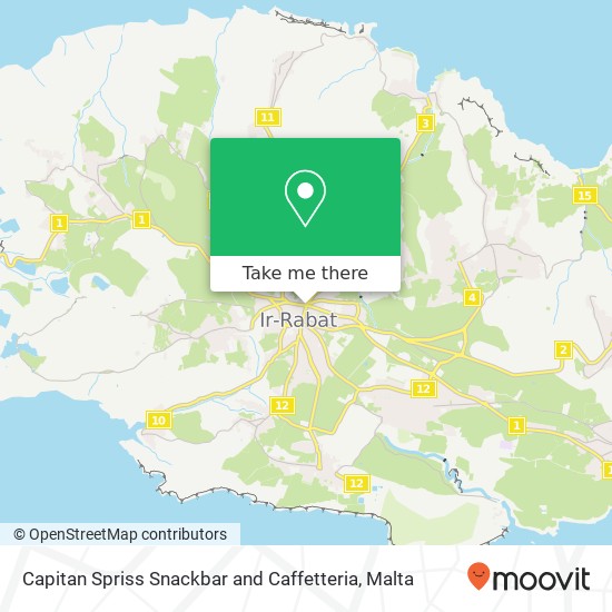 Capitan Spriss Snackbar and Caffetteria, Rabat VCT map