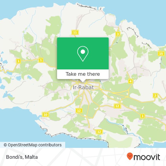 Bondi's, Triq ir-Repubblika Rabat VCT map