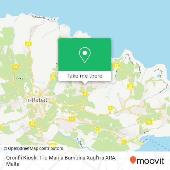 Qronfli Kiosk, Triq Marija Bambina Xagħra XRA map