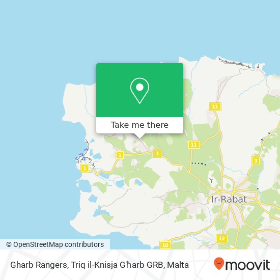 Gharb Rangers, Triq il-Knisja Għarb GRB map