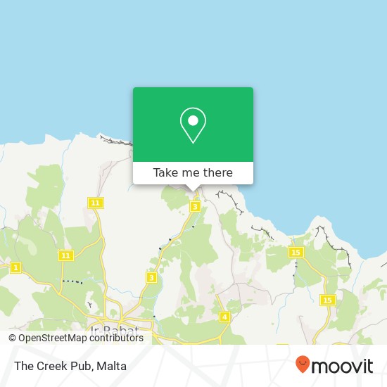 The Creek Pub, Triq ir-Rabat Żebbuġ MFN map