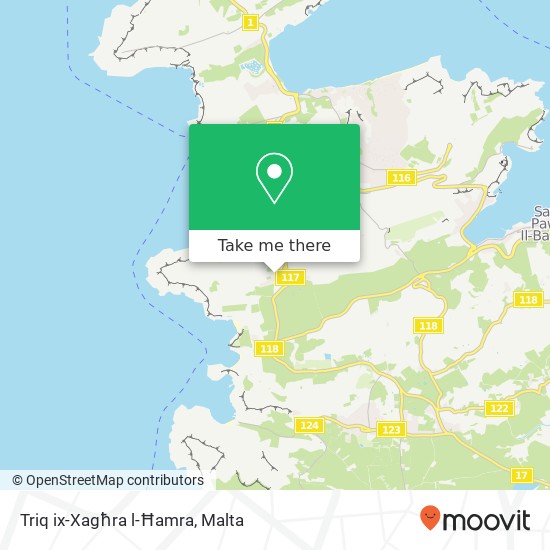 Triq ix-Xagħra l-Ħamra map