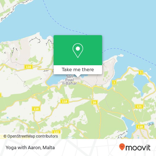 Yoga with Aaron map