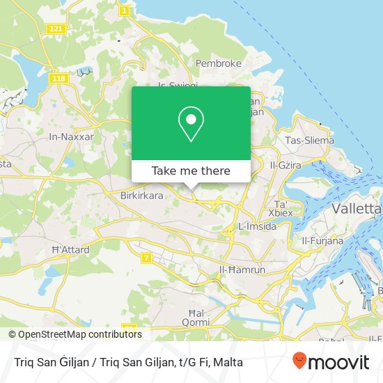 Triq San Ġiljan / Triq San Giljan, t / G Fi map
