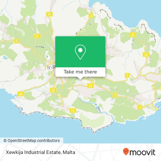 Xewkija Industrial Estate map