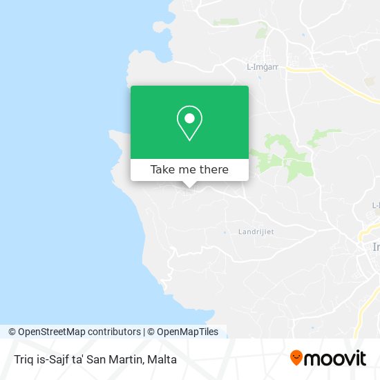 Triq is-Sajf ta' San Martin map